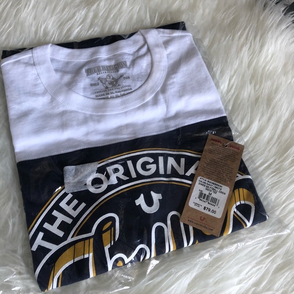 NWT True Religion Dimes Graphic Football Tee - Picture 3 of 3